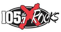 105.7 The X Rocks logo