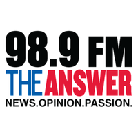 98.9 FM The Answer logo