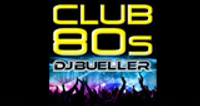 Club 80s with DJ Bueller logo